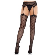 Medias Con Liguero De Corazón Leg Avenue