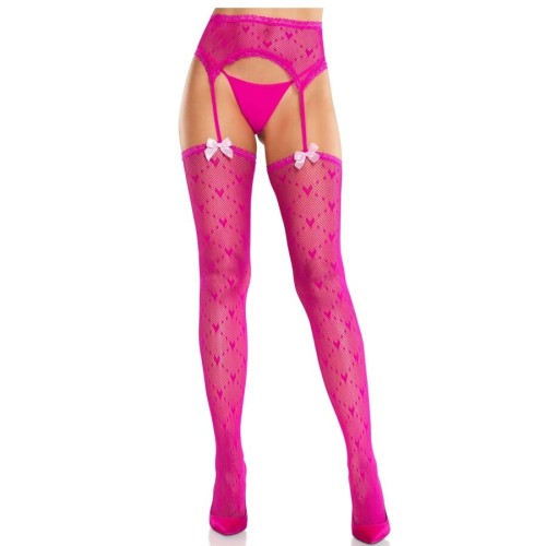 Leg Avenue Heart Suspender Stockings