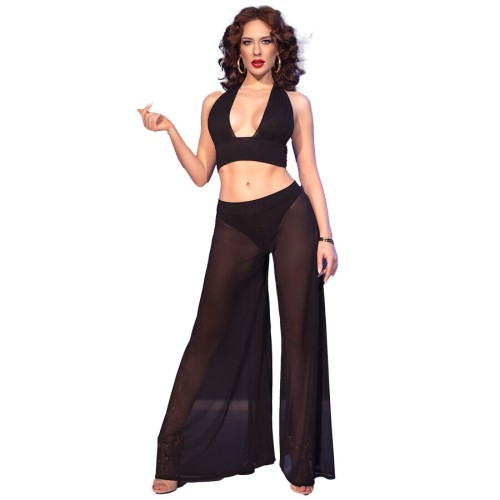 Chilirose CR 4857 Black Set Top and Pants M