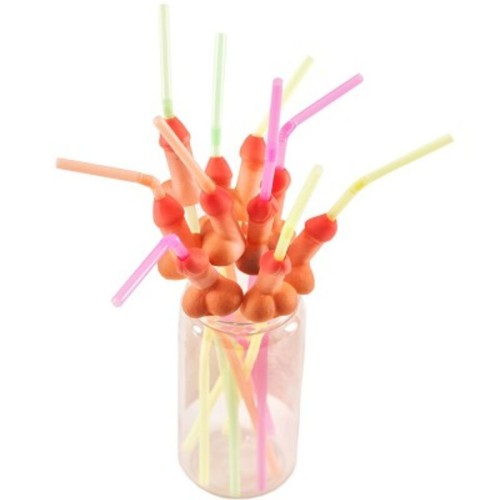 10 Penis-Shaped Straws Set