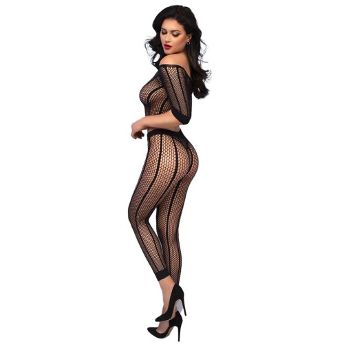 Chilirose CR 4647 Seamless Top & Leggings Set in Black