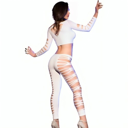 Chilirose CR 3654 Top & Leggings White S/M - Elegance & Comfort