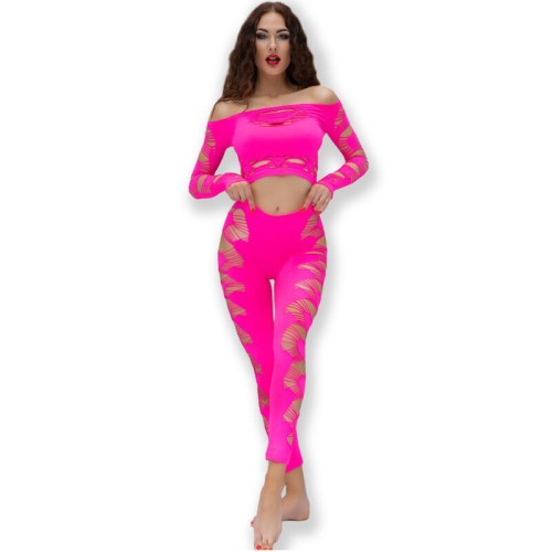 Chilirose CR 4632 Seamless Top & Pants Fuchsia