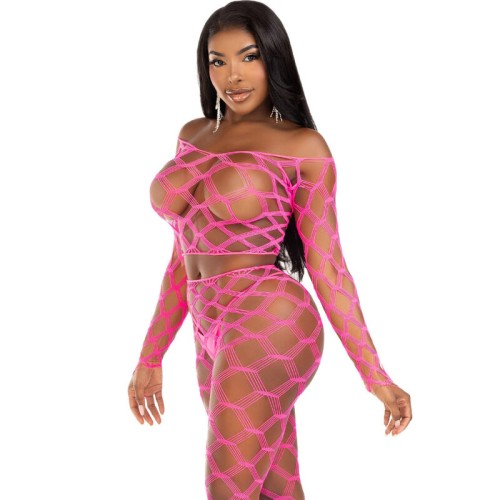 Leg Avenue Hardcore Top & Leggings Fuchsia
