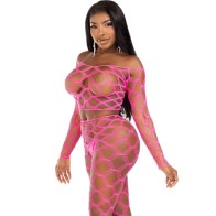 Leg Avenue Hardcore Top & Leggings Fuchsia