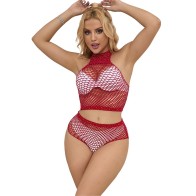 Sublime Red Lace Diamond Set One Size