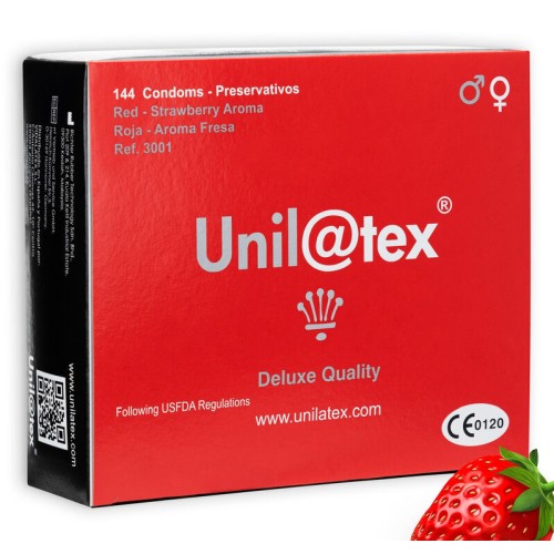 Strawberry Flavored Red Condoms 144 packs
