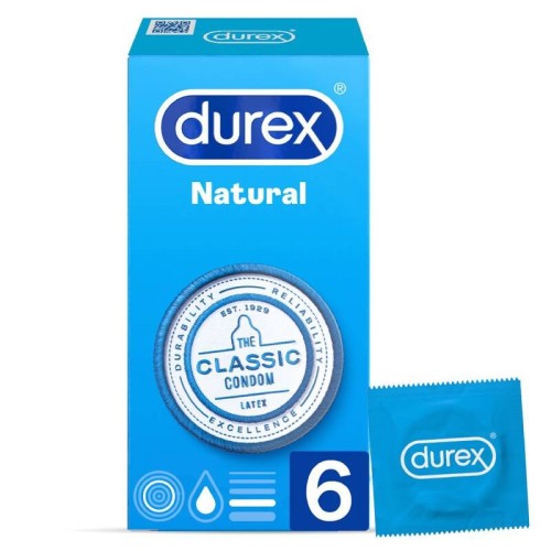 Durex Natural Classic Condoms 6 Units