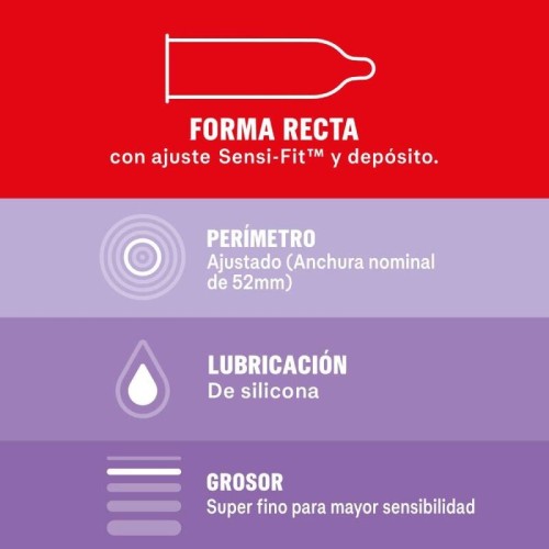 Durex Preservativos Sensitivo Contacto Total 12 Unidades - Protección Definitiva