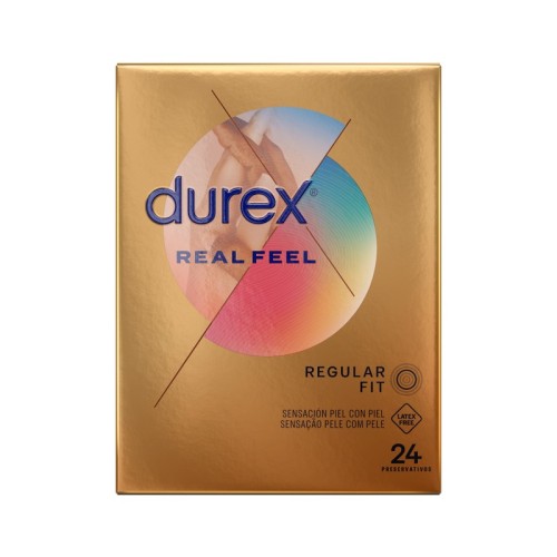 Durex Real Feel Condoms - 24 Units for Natural Pleasure