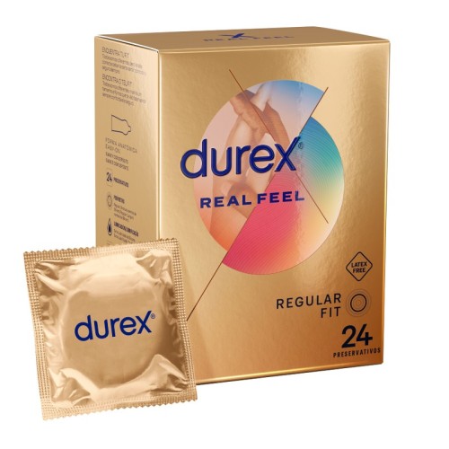 Durex Real Feel Condoms - 24 Units for Natural Pleasure