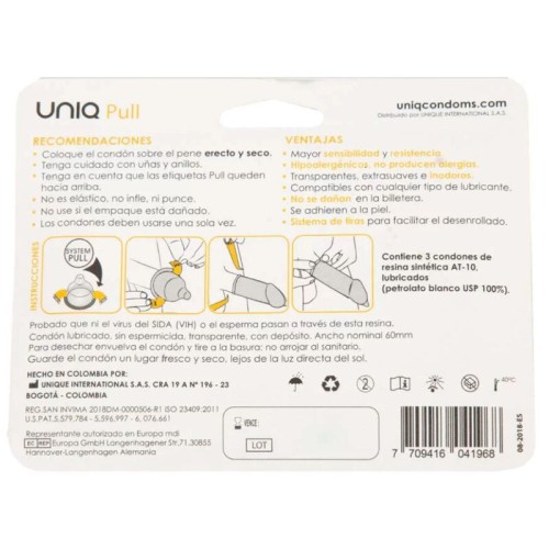 Uniq Pull Latex-Free Condoms for Safe Pleasure