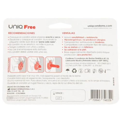 Latex-Free Uniq Condoms for Safety
