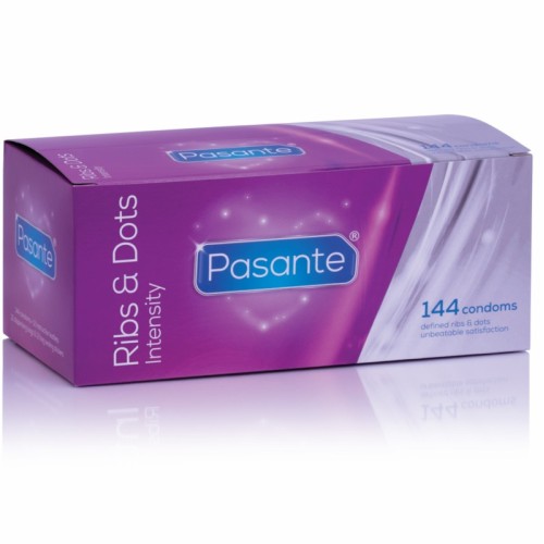 Pasante Ribs & Dots Intensity Condoms for Ultimate Pleasure