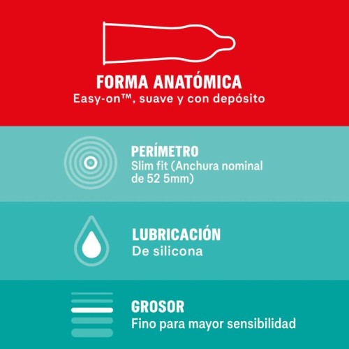 Durex Sensitivo Slim Fit 10 Unidades
