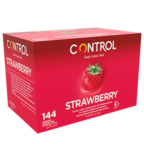 Control Strawberry Adapt Condoms 144 Units Safe Pleasure
