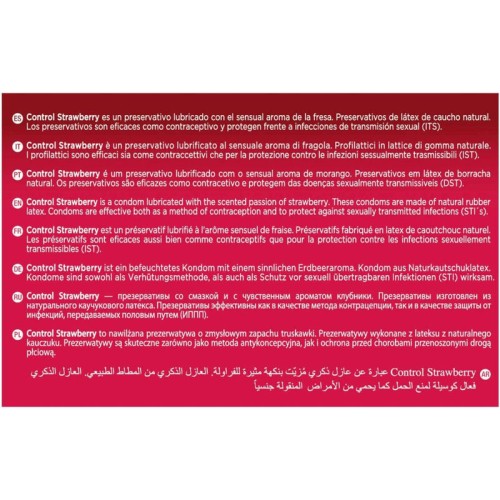 Control Strawberry Adapt Condoms 144 Units Safe Pleasure
