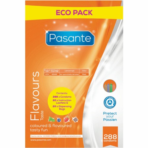 Eco Pack Flavored Condoms - 288 Units