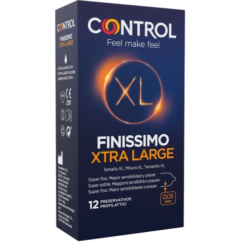 Control Finissimo XL Condoms - 12 Pack for Sensitivity