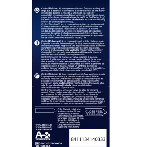Control Finissimo XL Condoms - 12 Pack for Sensitivity