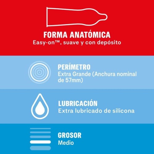 Durex - Preservativos Sensitivo XL 10 Unidades - Intimidad Aumentada