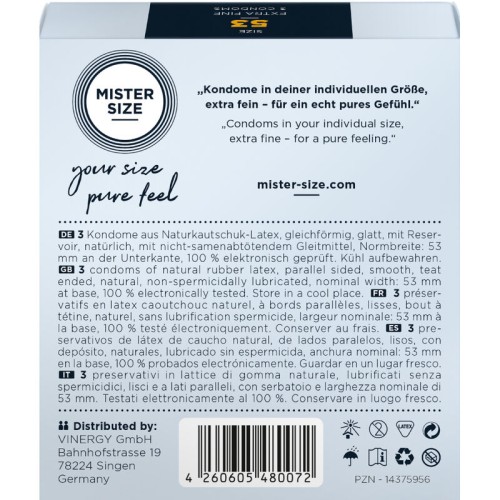 Mister Size 53mm Condoms for Enhanced Pleasure