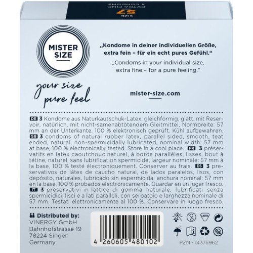 Preservativos MISTER SIZE 57 para Confort