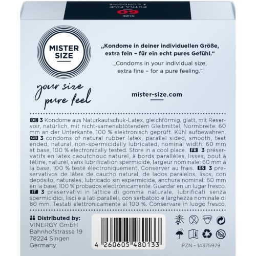 Mister Size XL Condoms 60mm Pack