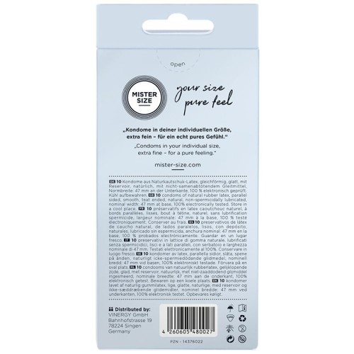 Mister Size XS Condoms 47 mm for Ultimate Comfort