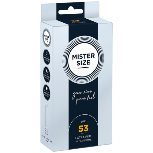 Mister Size M 53mm Condoms for Enhanced Sensations