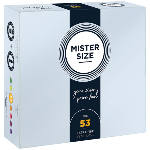 M Size Condoms 53 Mm 36 Pack