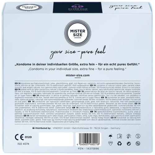 Mister Size - XXXL 69mm Condoms (36 Units)