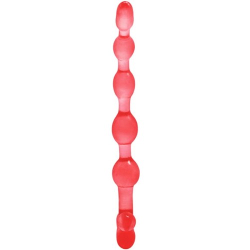 Bolas Anales Rojas Bendy Twist - Placer Flexible