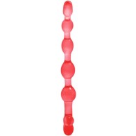 Bolas Anales Rojas Bendy Twist - Placer Flexible