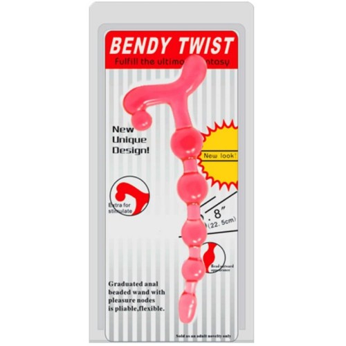 Bolas Anales Rojas Bendy Twist - Placer Flexible