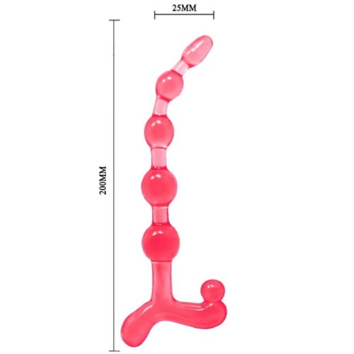 Bolas Anales Rojas Bendy Twist - Placer Flexible