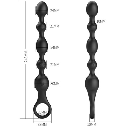 Bolas Anales 10 Vibraciones Recargable Silicona