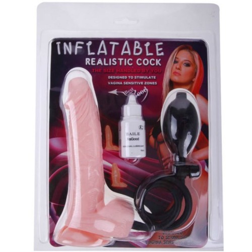 Inflatable Realistic Dildo with Suction Cup 15 Cm
