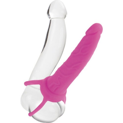 Pink Dual Penetrator Dildo with Harness
