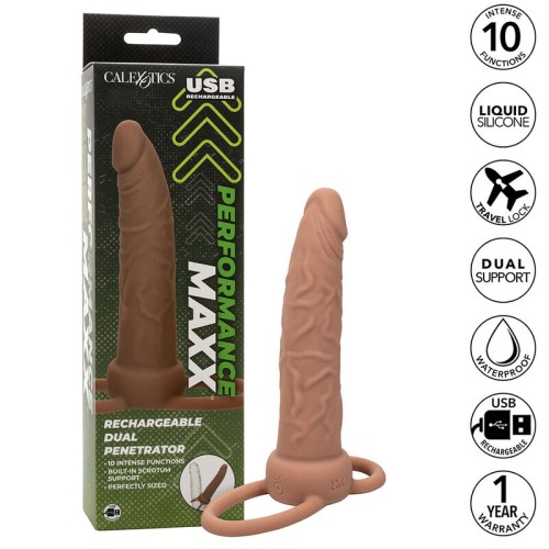 Performance Maxx Double Penetrator Rechargeable Skin Tone - Ultimate Pleasure