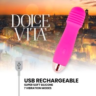 Dolce Vita Rechargeable Three Vibrator Pink