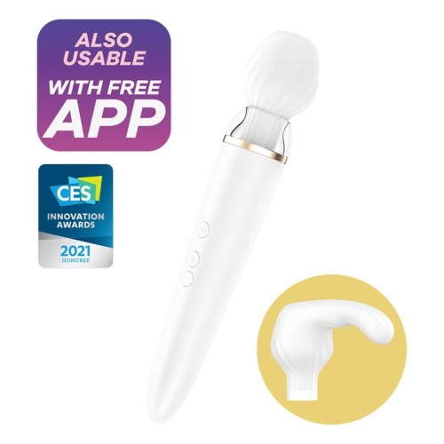 Satisfyer Double Wand-er App White