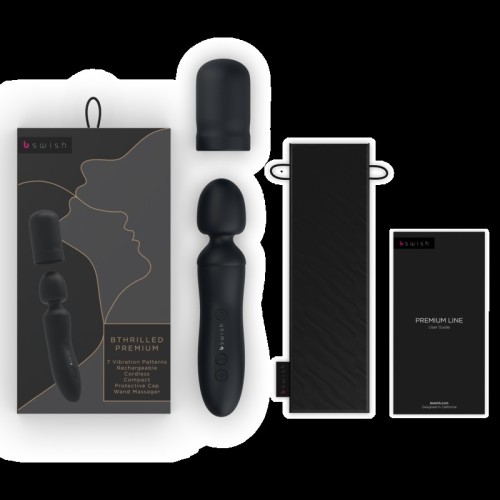 Bthrilled Premium Wand Vibrator Black - Ultimate Pleasure