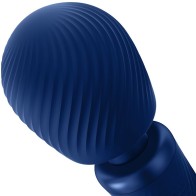 Vim Wand Rumble Rechargeable Silicone Vibrator Midnight Blue