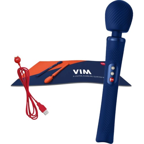 Vim Wand Rumble Rechargeable Silicone Vibrator Midnight Blue