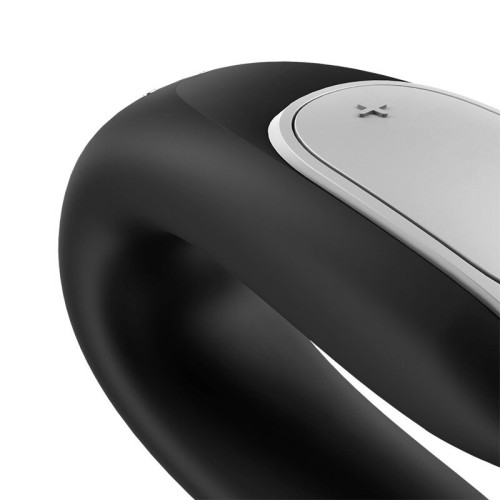 Satisfyer - Double Fun Partner Vibrador Negro para Intimidad Mejorada