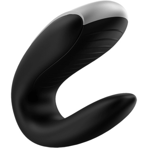 Satisfyer - Double Fun Partner Vibrador Negro para Intimidad Mejorada