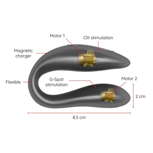 Oninder Double Pleasure G-Spot & Clitoris Stimulator Black