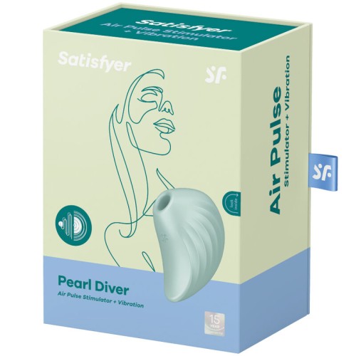 Satisfyer Pearl Diver Stimulator and Vibrator Green