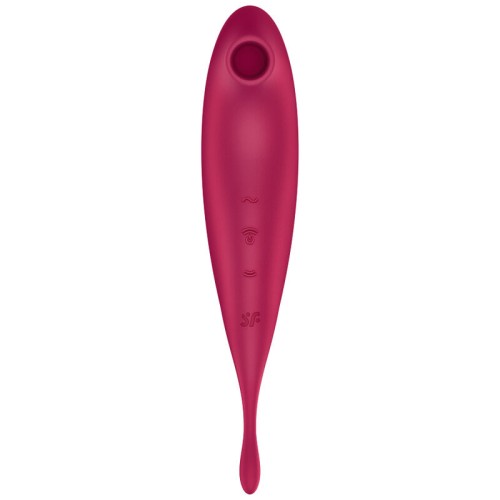 Satisfyer Twirling Pro+ Stimulator & Vibrator Red